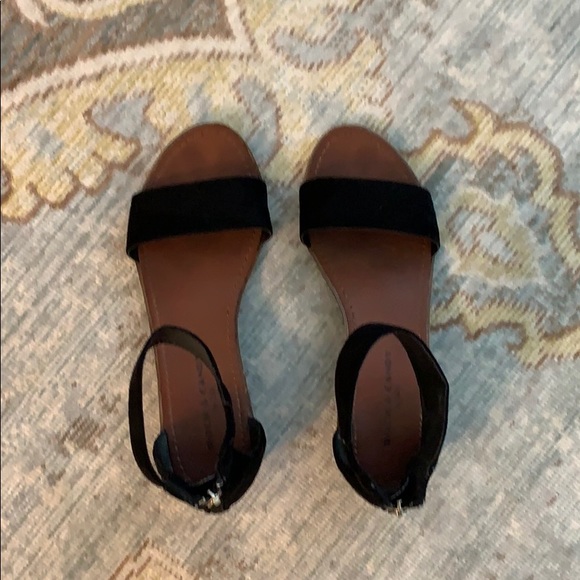 Black Suede Sandals - Picture 1 of 4